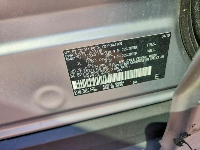 66466456 :رقم المزاد ، JTMEWRFV0LD546225 vin ، 2020 Toyota Rav4 مزاد بيع