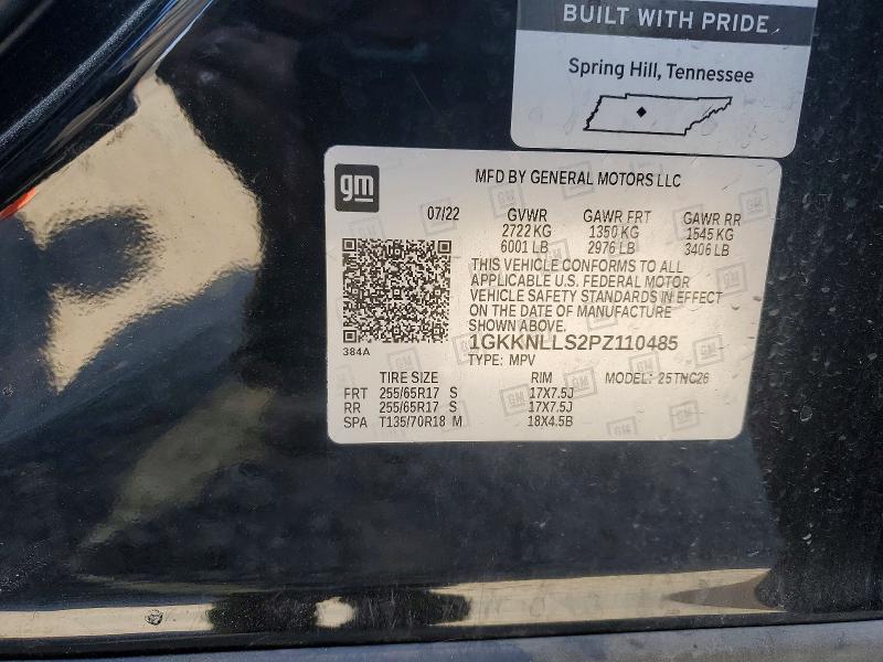 Aukcja sprzedaży 2023 Gmc Acadia, vin: 1GKKNLLS2PZ110485, numer aukcji: 65570476