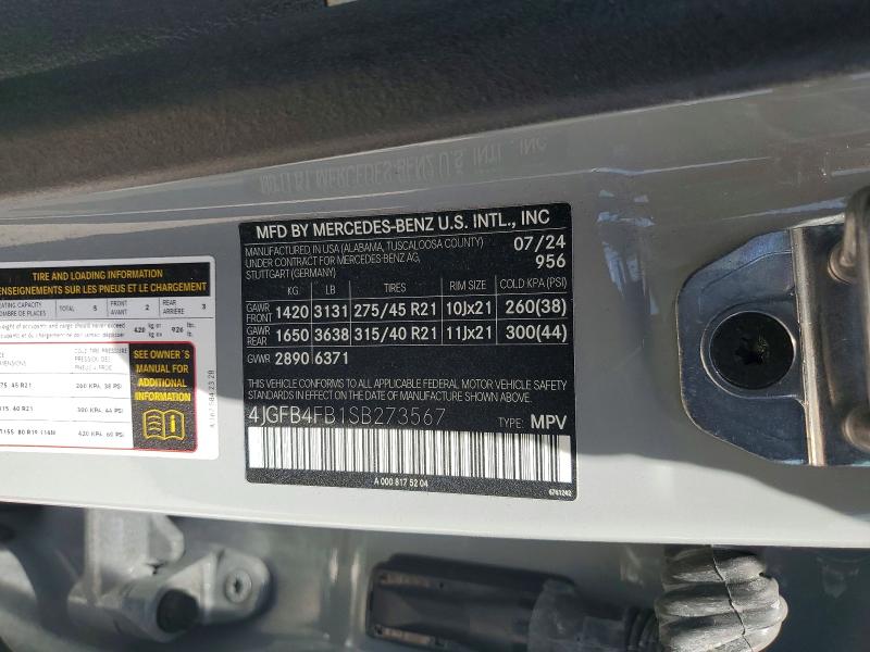 66014176 :رقم المزاد ، 4JGFB4FB1SB273567 vin ، 2025 Mercedes-benz Gle مزاد بيع