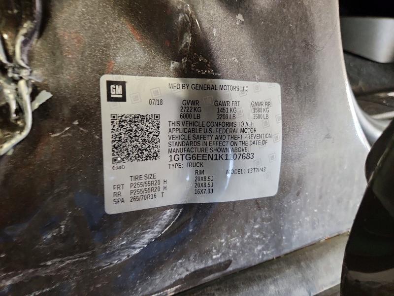 64128166 :رقم المزاد ، 1GTG6EEN1K1107683 vin ، 2019 Gmc Canyon مزاد بيع
