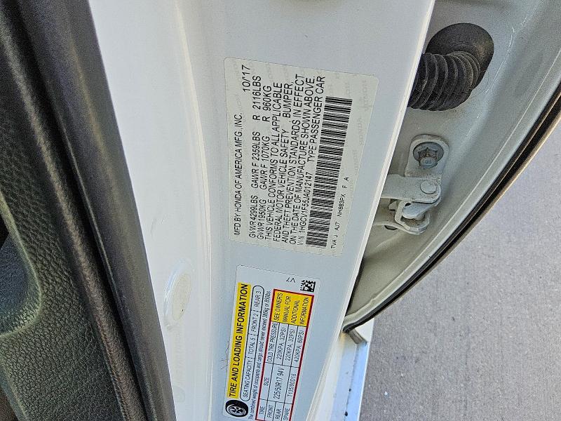 2018 Honda Accord მანქანა იყიდება აუქციონზე, vin: 1HGCV1F55JA012147, აუქციონის ნომერი: 64690746