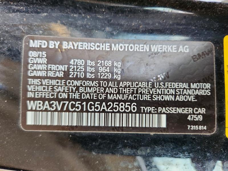 Aukcja sprzedaży 2016 Bmw 428, vin: WBA3V7C51G5A25856, numer aukcji: 66737116