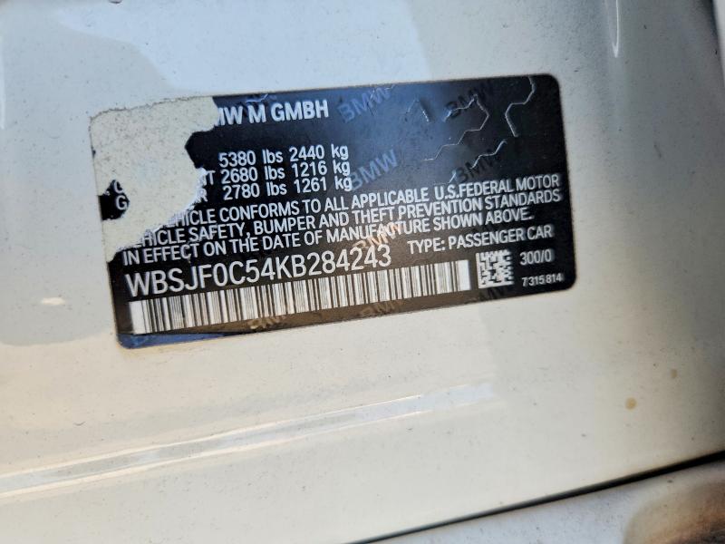 Aukcja sprzedaży 2019 Bmw M5, vin: WBSJF0C54KB284243, numer aukcji: 64950166
