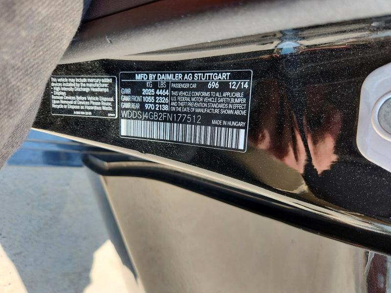 2015 Mercedes-benz Cla მანქანა იყიდება აუქციონზე, vin: WDDSJ4GB2FN177512, აუქციონის ნომერი: 64731606