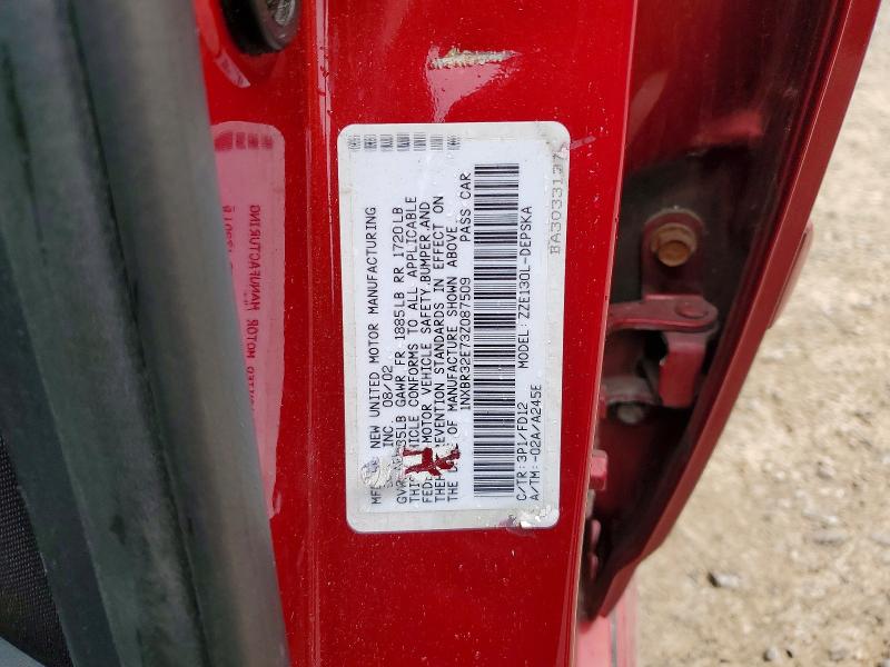 Aukcja sprzedaży 2003 Toyota Corolla, vin: 1NXBR32E73Z087509, numer aukcji: 63904526