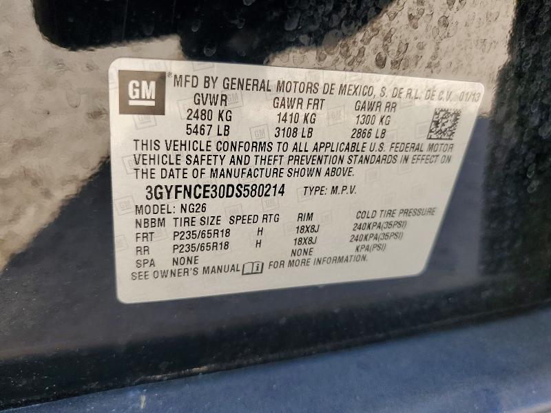 Продаж на аукціоні авто 2013 Cadillac Srx, vin: 3GYFNCE30DS580214, номер лоту: 65389326
