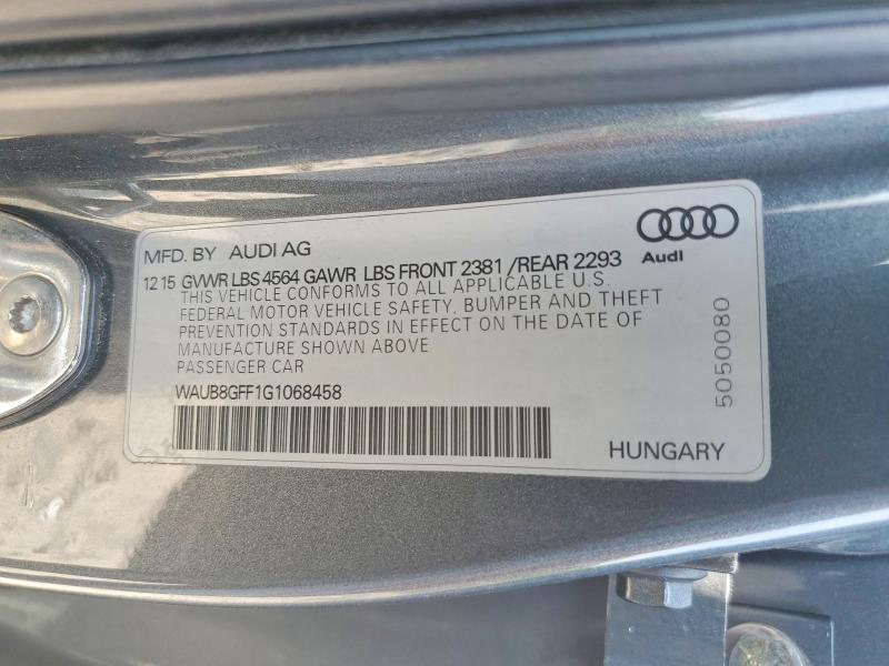 Продаж на аукціоні авто 2016 Audi A3, vin: WAUB8GFF1G1068458, номер лоту: 64470936