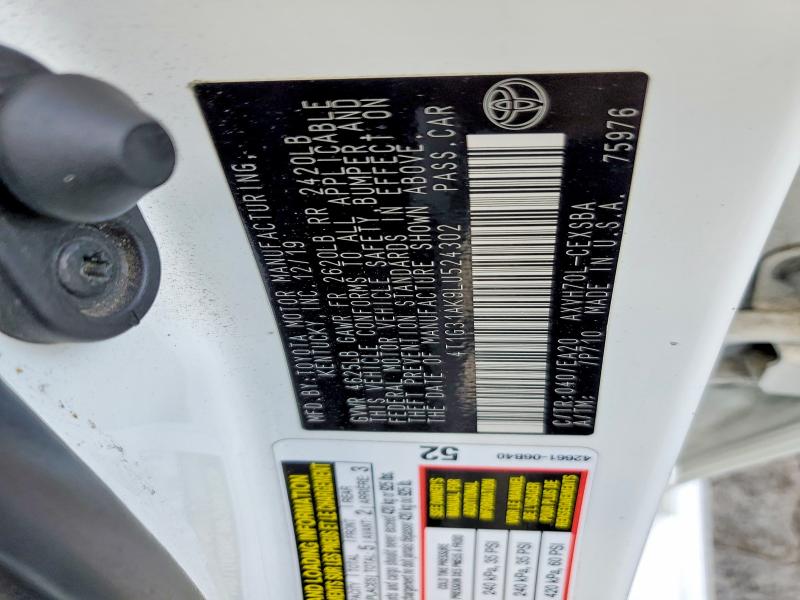 Продажа на аукционе авто 2020 Toyota Camry, vin: 4T1G31AK9LU524302, номер лота: 64841446