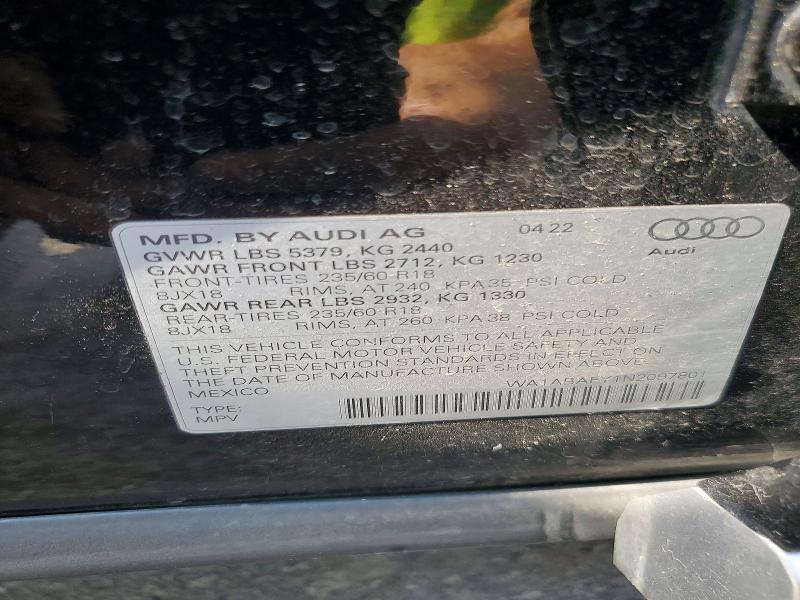 Aukcja sprzedaży 2022 Audi Q5, vin: WA1ABAFY1N2097801, numer aukcji: 64359426