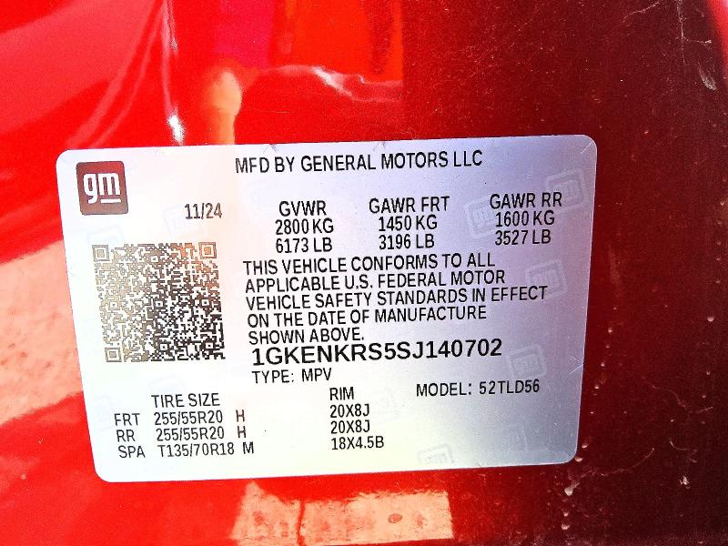 Продаж на аукціоні авто 2025 Gmc Acadia, vin: 1GKENKRS5SJ140702, номер лоту: 59723666