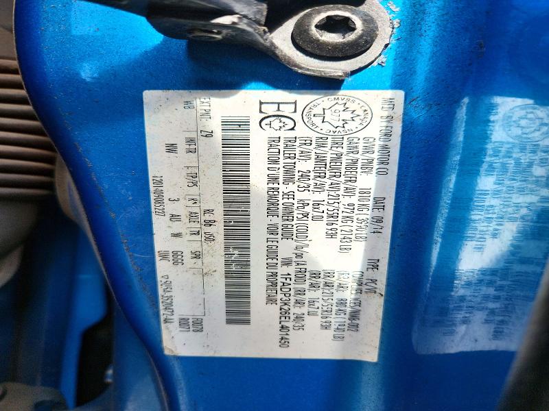 65871516 :رقم المزاد ، 1FADP3K26EL401450 vin ، 2014 Ford Focus مزاد بيع