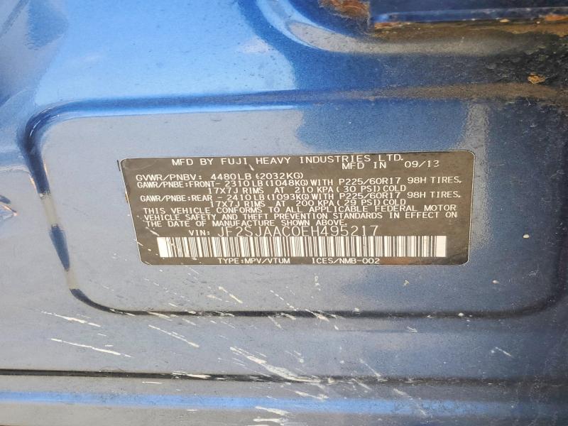 Aukcja sprzedaży 2014 Subaru Forester, vin: JF2SJAAC0EH495217, numer aukcji: 66772096