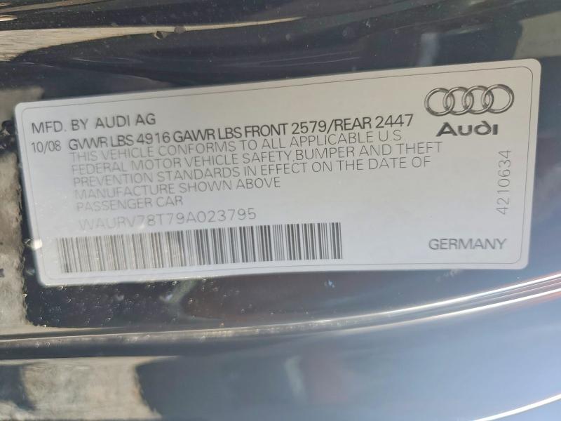 Aukcja sprzedaży 2009 Audi S5, vin: WAURV78T79A023795, numer aukcji: 63717936