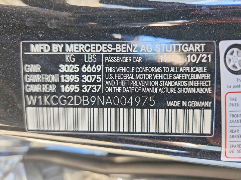 Aukcja sprzedaży 2022 Mercedes-benz Eqs Sedan, vin: W1KCG2DB9NA004975, numer aukcji: 65597786
