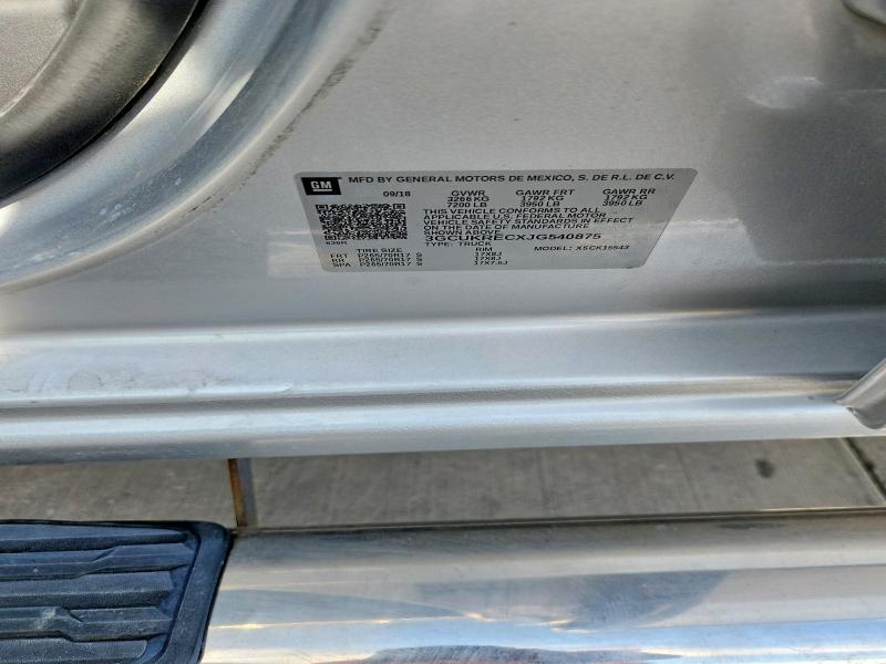 Aukcja sprzedaży 2018 Chevrolet Silverado, vin: 3GCUKRECXJG540875, numer aukcji: 66319616