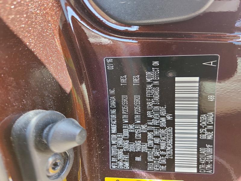 63882646 :رقم المزاد ، 2T2BZMCA9GC020365 vin ، 2016 Lexus Rx 350 مزاد بيع