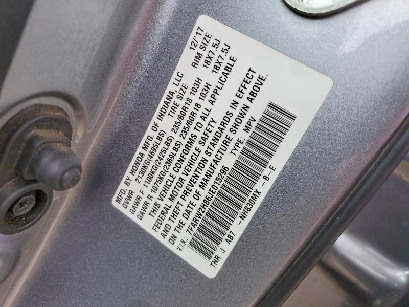 Aukcja sprzedaży 2018 Honda Cr-v, vin: 7FARW2H86JE015296, numer aukcji: 66251906