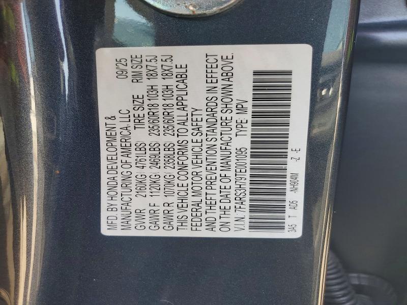 Продаж на аукціоні авто 2026 Honda Cr-v, vin: 7FARS3H79TE001095, номер лоту: 65265326