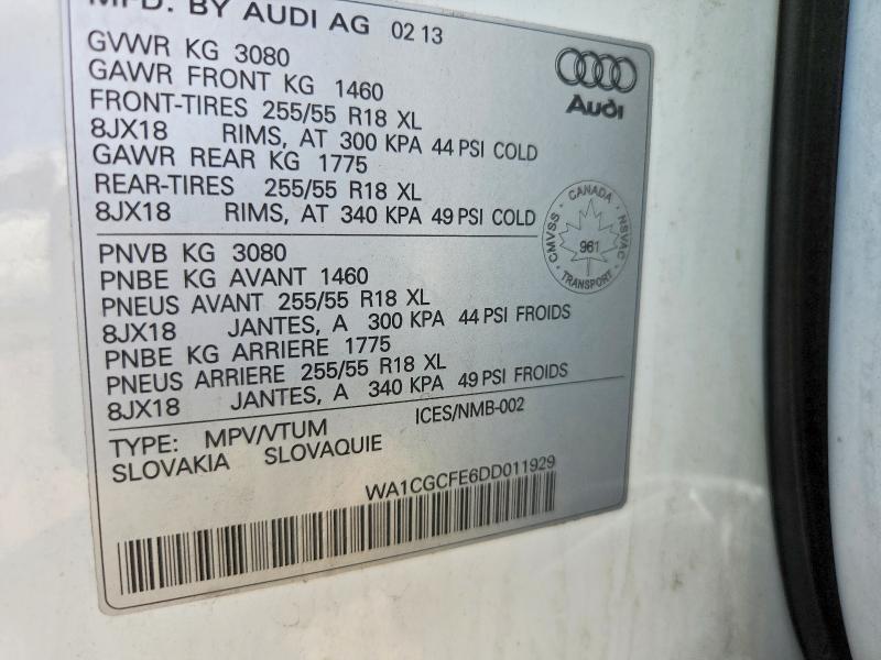 Продажа на аукционе авто 2013 Audi Q7, vin: WA1CGCFE6DD011929, номер лота: 64482456