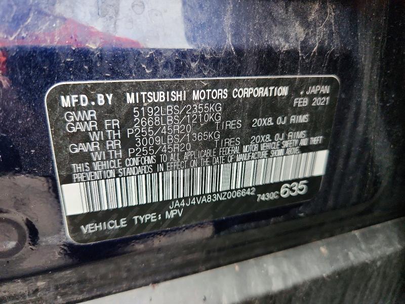 Продаж на аукціоні авто 2022 Mitsubishi Outlander, vin: JA4J4VA83NZ006642, номер лоту: 64011716