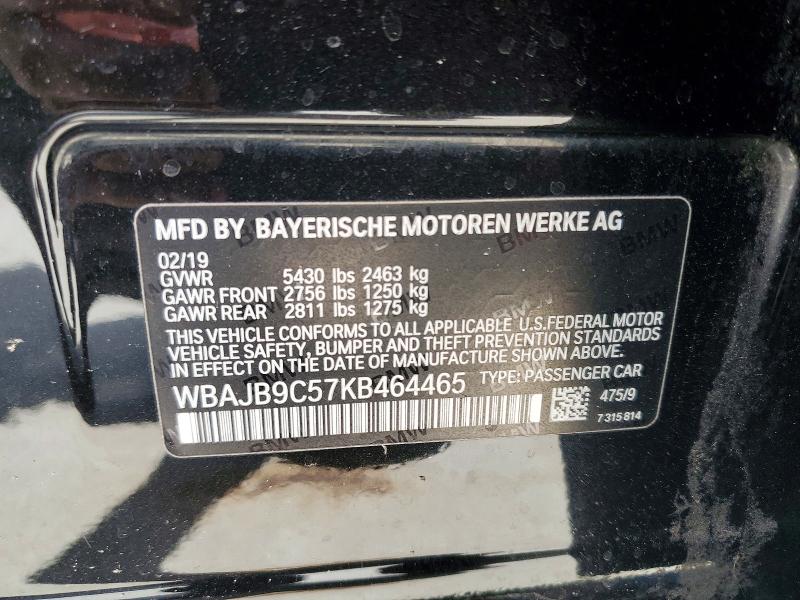 Aukcja sprzedaży 2019 Bmw M550xi, vin: WBAJB9C57KB464465, numer aukcji: 64096216