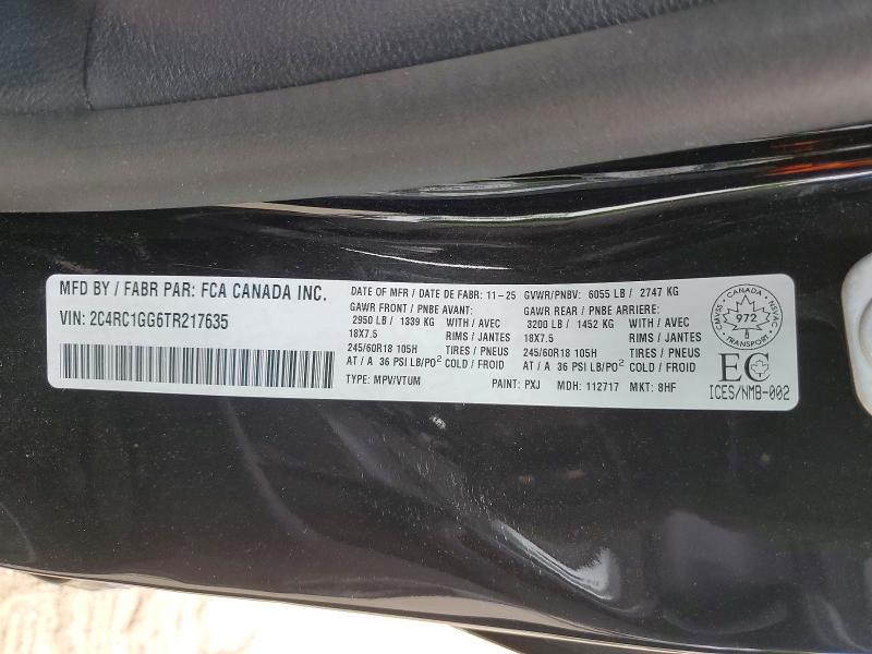 2026 Chrysler Pacifica მანქანა იყიდება აუქციონზე, vin: 2C4RC1GG6TR217635, აუქციონის ნომერი: 65019116