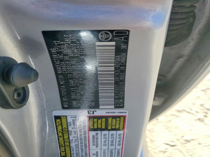 Aukcja sprzedaży 2012 Toyota Corolla, vin: 2T1BU4EE6CC779696, numer aukcji: 63703046