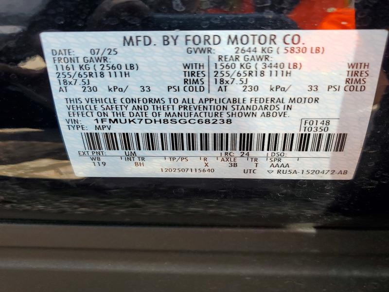 Продажа на аукционе авто 2025 Ford Explorer, vin: 1FMUK7DH8SGC68238, номер лота: 63893466