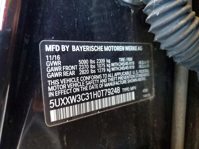 Aukcja sprzedaży 2017 Bmw X4, vin: 5UXXW3C31H0T79248, numer aukcji: 66843256