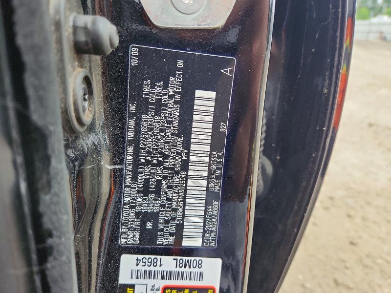 2010 Toyota Sequoia მანქანა იყიდება აუქციონზე, vin: 5TDBW5G14AS029048, აუქციონის ნომერი: 65338256