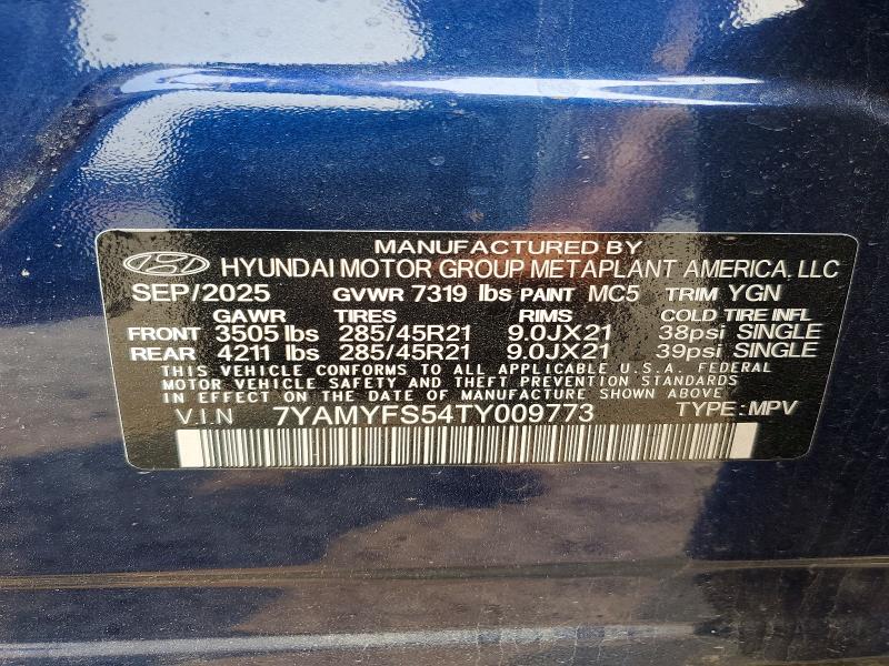 Продажа на аукционе авто 2026 Hyundai Ioniq 9, vin: 7YAMYFS54TY009773, номер лота: 63767316