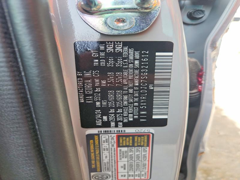 65594476 :رقم المزاد ، 5XYRLDJC7SG321612 vin ، 2025 Kia Sorento مزاد بيع