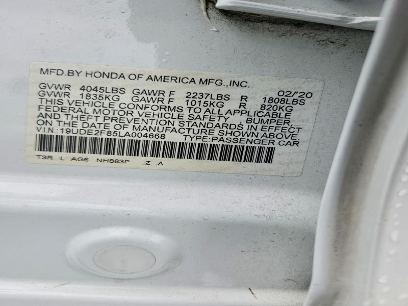 Aukcja sprzedaży 2020 Acura Ilx, vin: 19UDE2F85LA004668, numer aukcji: 66577076