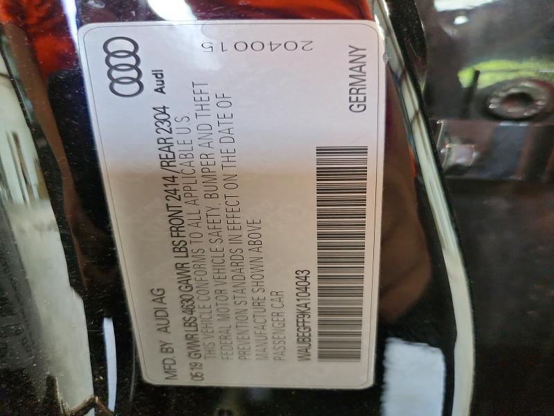 Продаж на аукціоні авто 2019 Audi A3, vin: WAUBEGFF9KA104043, номер лоту: 65897806