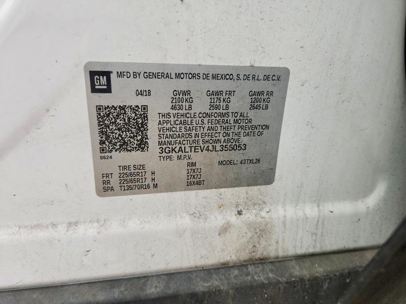 63624286 :رقم المزاد ، 3GKALTEV4JL355053 vin ، 2018 Gmc Terrain مزاد بيع