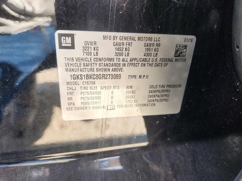 Продаж на аукціоні авто 2016 Gmc Yukon, vin: 1GKS1BKC8GR273089, номер лоту: 65323466