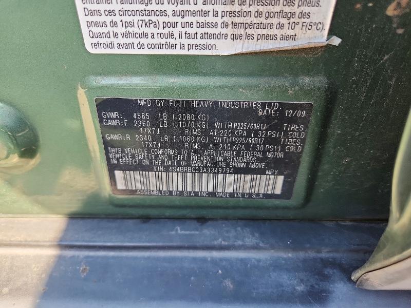 Продаж на аукціоні авто 2010 Subaru Outback, vin: 4S4BRBCC3A3349794, номер лоту: 66973386