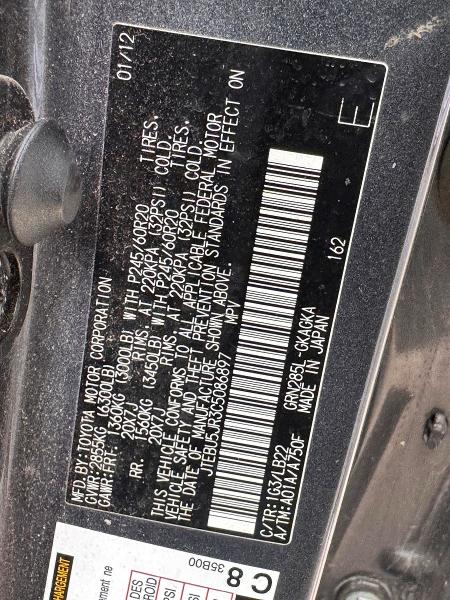 Продажа на аукционе авто 2012 Toyota 4runner, vin: JTEBU5JR3C5086897, номер лота: 66632876