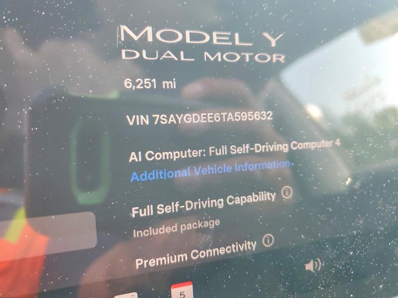 Aukcja sprzedaży 2026 Tesla Model Y, vin: 7SAYGDEE6TA595632, numer aukcji: 59684626