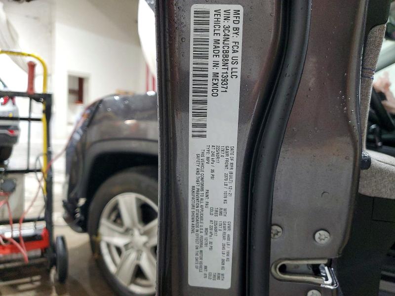 2022 Jeep Compass მანქანა იყიდება აუქციონზე, vin: 3C4NJCBB8NT139371, აუქციონის ნომერი: 67321296