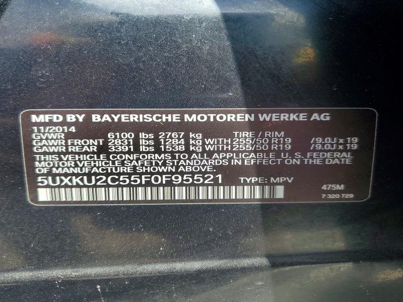 Aukcja sprzedaży 2015 Bmw X6, vin: 5UXKU2C55F0F95521, numer aukcji: 63580486