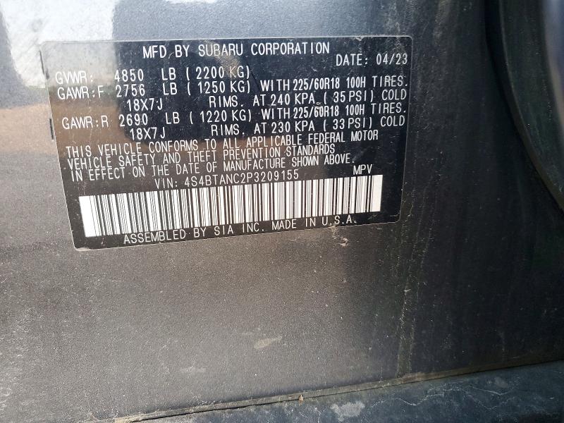 65886066 :رقم المزاد ، 4S4BTANC2P3209155 vin ، 2023 Subaru Outback مزاد بيع