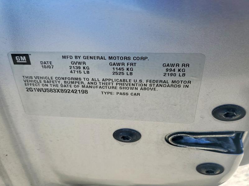 Auction sale of the 2008 Chevrolet Impala, vin: 2G1WU583X89242198, lot number: 64985836