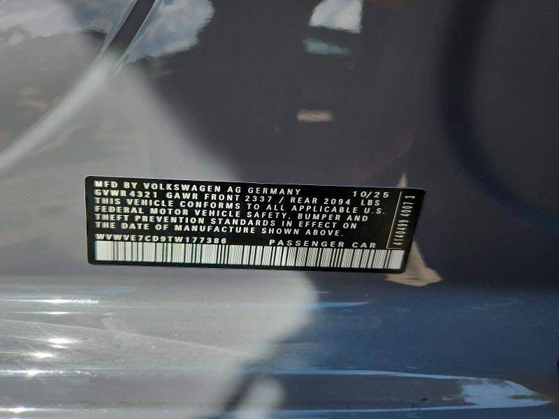 66736256 :رقم المزاد ، WVWVE7CD9TW177386 vin ، 2026 Volkswagen Gti مزاد بيع