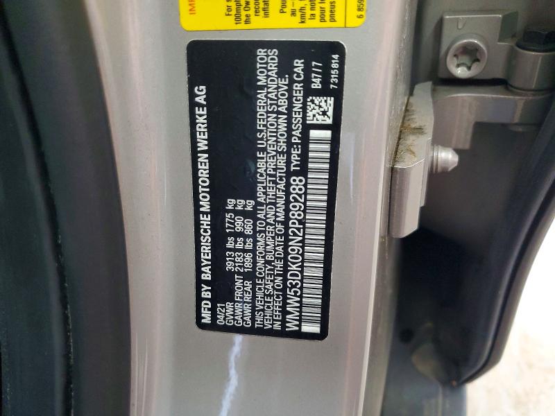 Продаж на аукціоні авто 2022 Mini Cooper, vin: WMW53DK09N2P89288, номер лоту: 64890776