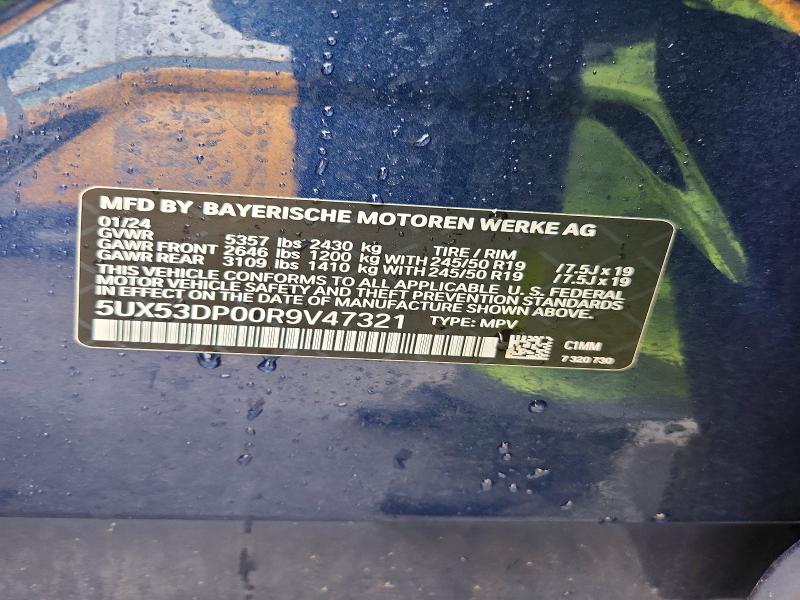 Aukcja sprzedaży 2024 Bmw X3, vin: 5UX53DP00R9V47321, numer aukcji: 64939666