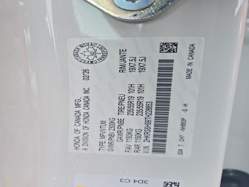 Aukcja sprzedaży 2026 Honda Cr-v, vin: 2HKRS6H99TH228853, numer aukcji: 65930196