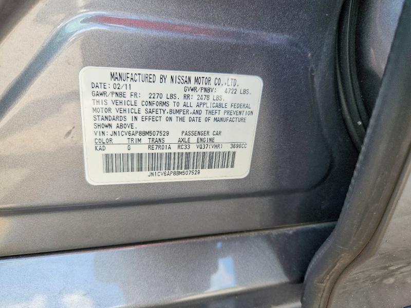 Продаж на аукціоні авто 2011 Infiniti G37 Sedan, vin: JN1CV6AP8BM507529, номер лоту: 67094156