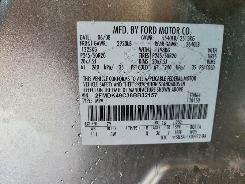 Продажа на аукционе авто 2008 Ford Edge, vin: 2FMDK49C38BB32157, номер лота: 66538666