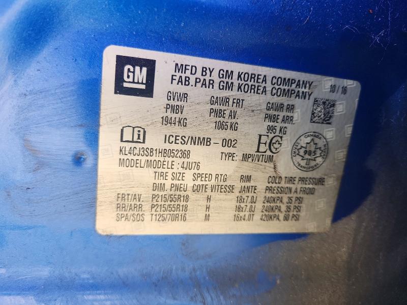 Продажа на аукционе авто 2017 Buick Encore, vin: KL4CJ3SB1HB052368, номер лота: 63123496